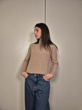 Maglioncino treccia cachemire e lana