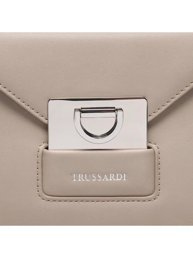 TRUSSARDI Borsa tracolla ghiaccio chiusura argento