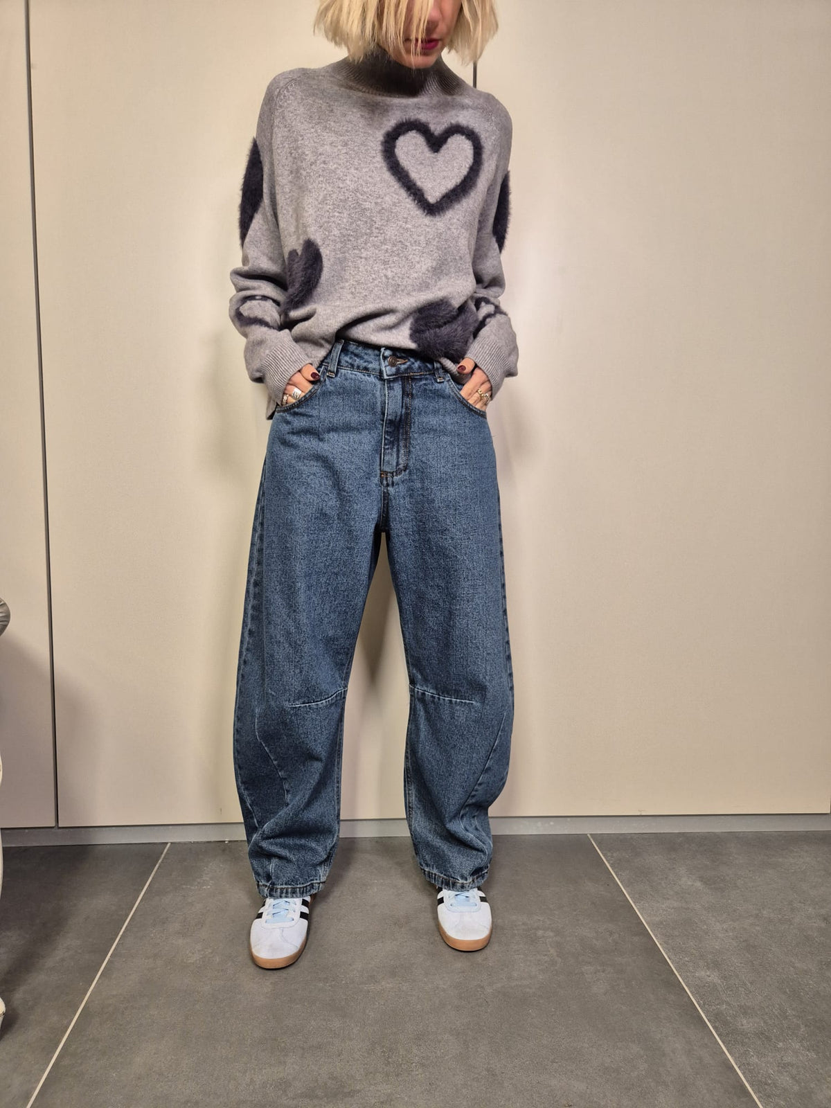 Jeans baloon blu scuro