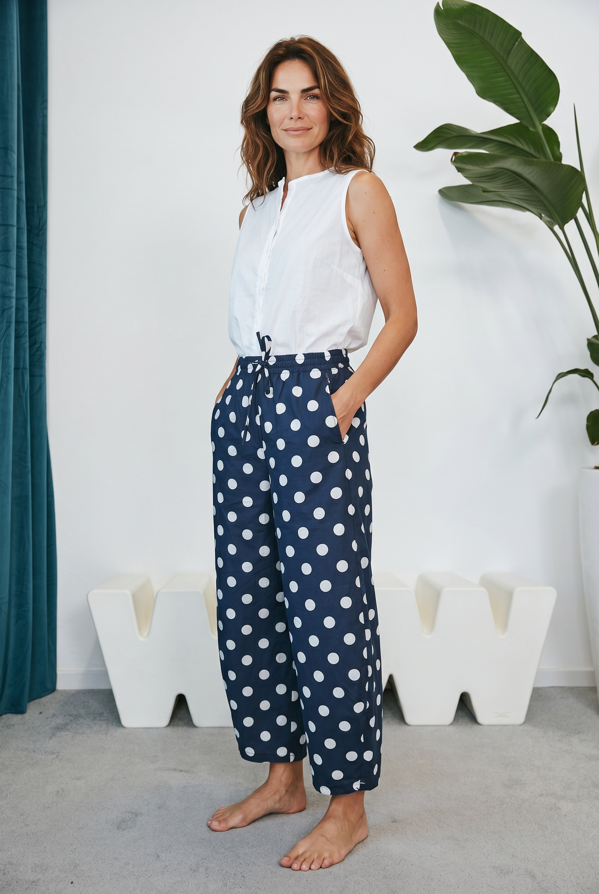 PantalonI Balloon a pois