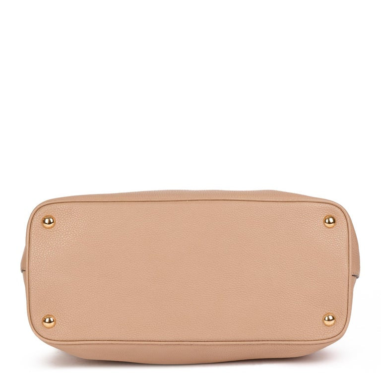 PRADA borsa beige con tracolla pelle martellata