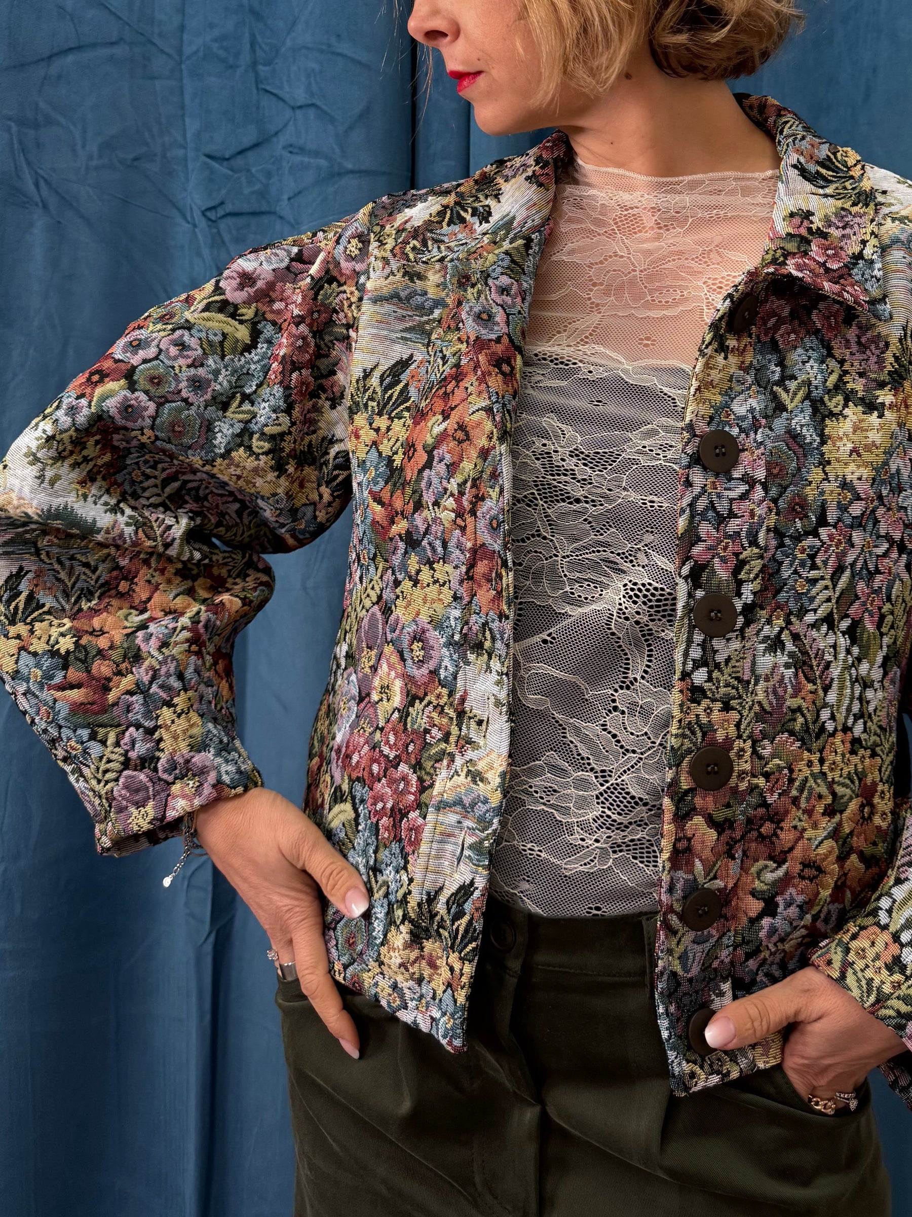 Giacca Jacquard con bottoni