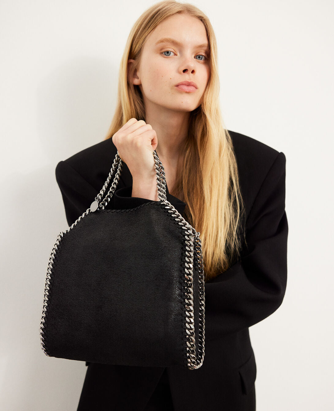 STELLA McCARTNEY Tote Mini nera argento