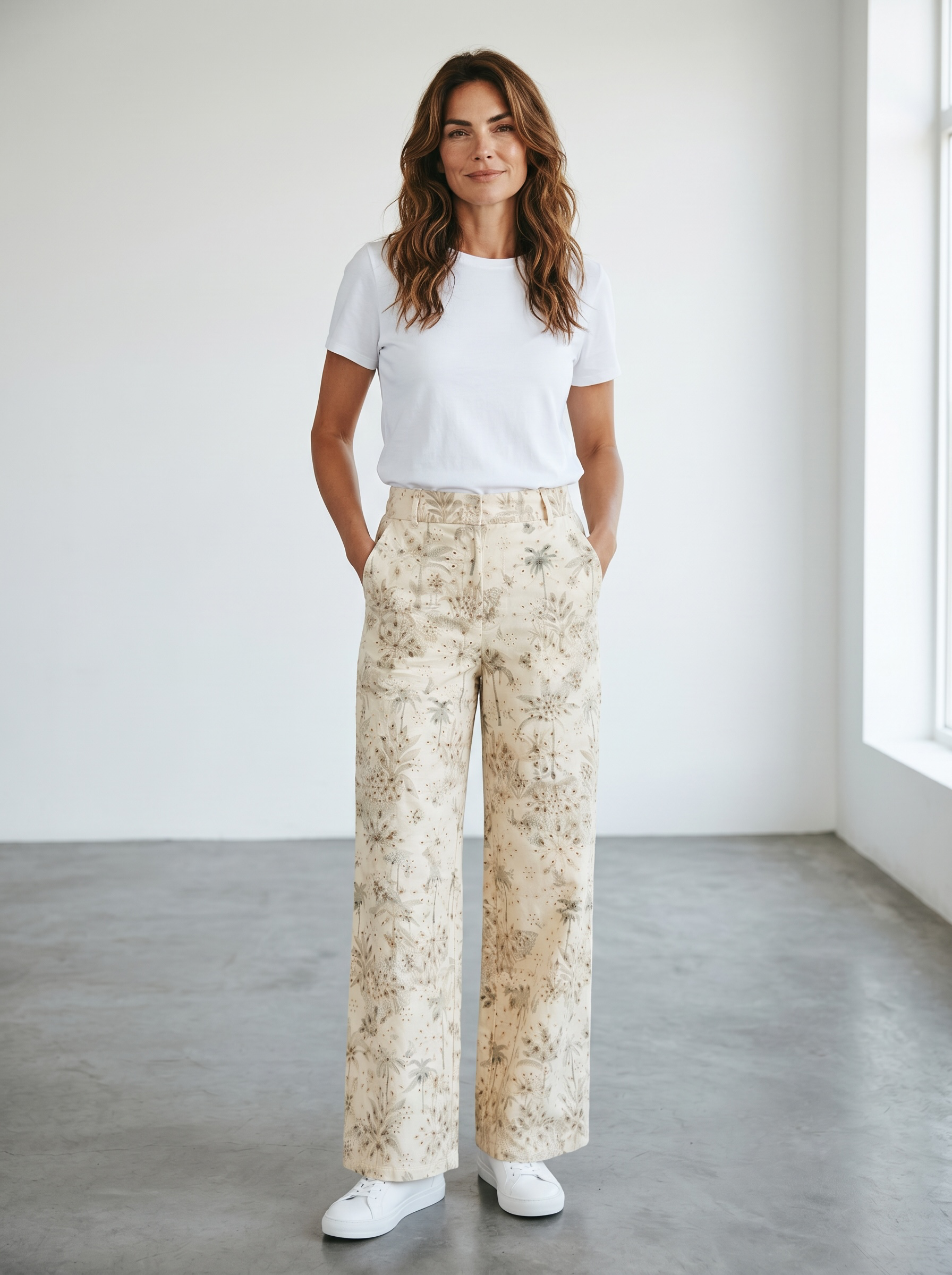 Pantaloni sangallo Tropical