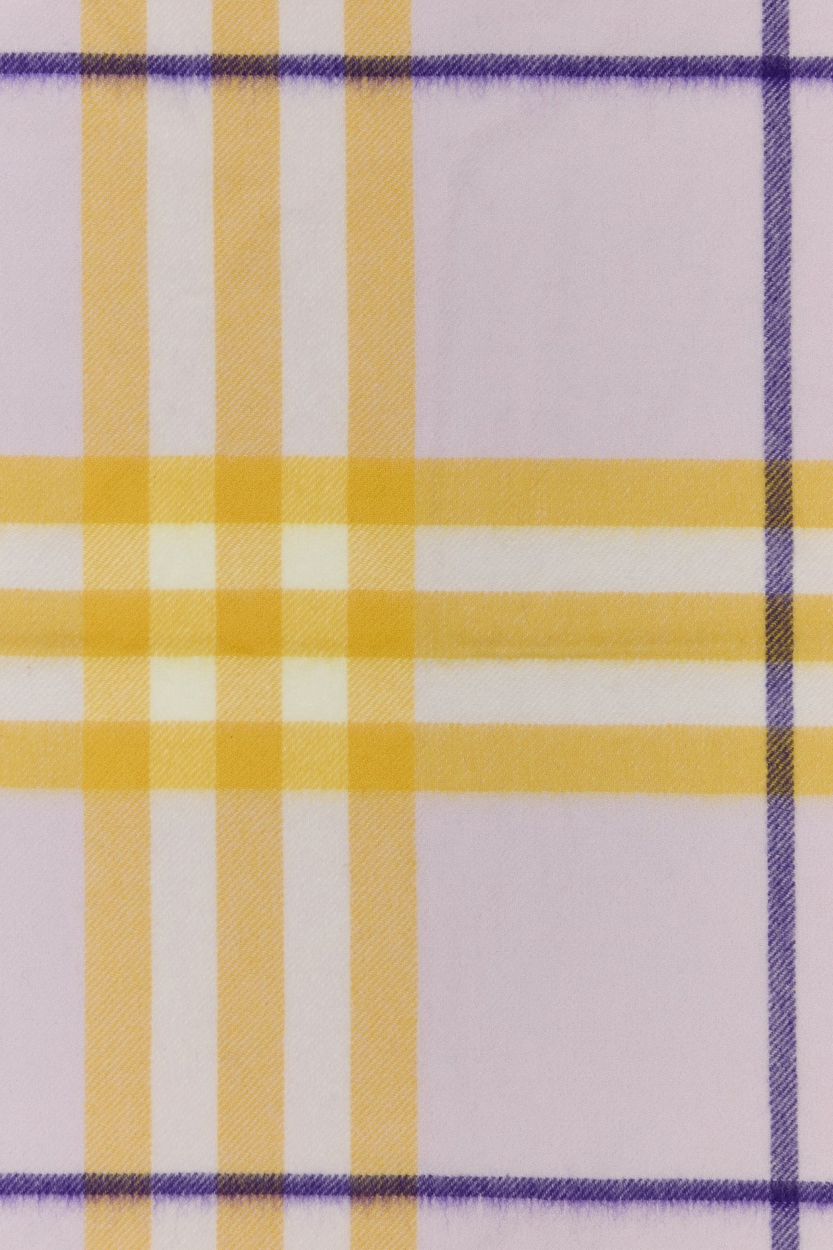 BURBERRY Sciarpa check lilla e senape cashmere
