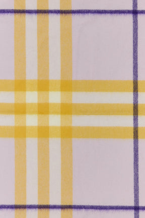 BURBERRY Sciarpa check lilla e senape cashmere