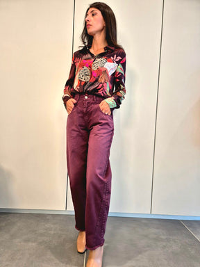 Pantaloni momfit fondo sfrangiato - vari colori