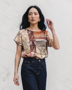 Maglia blusa Patchwork