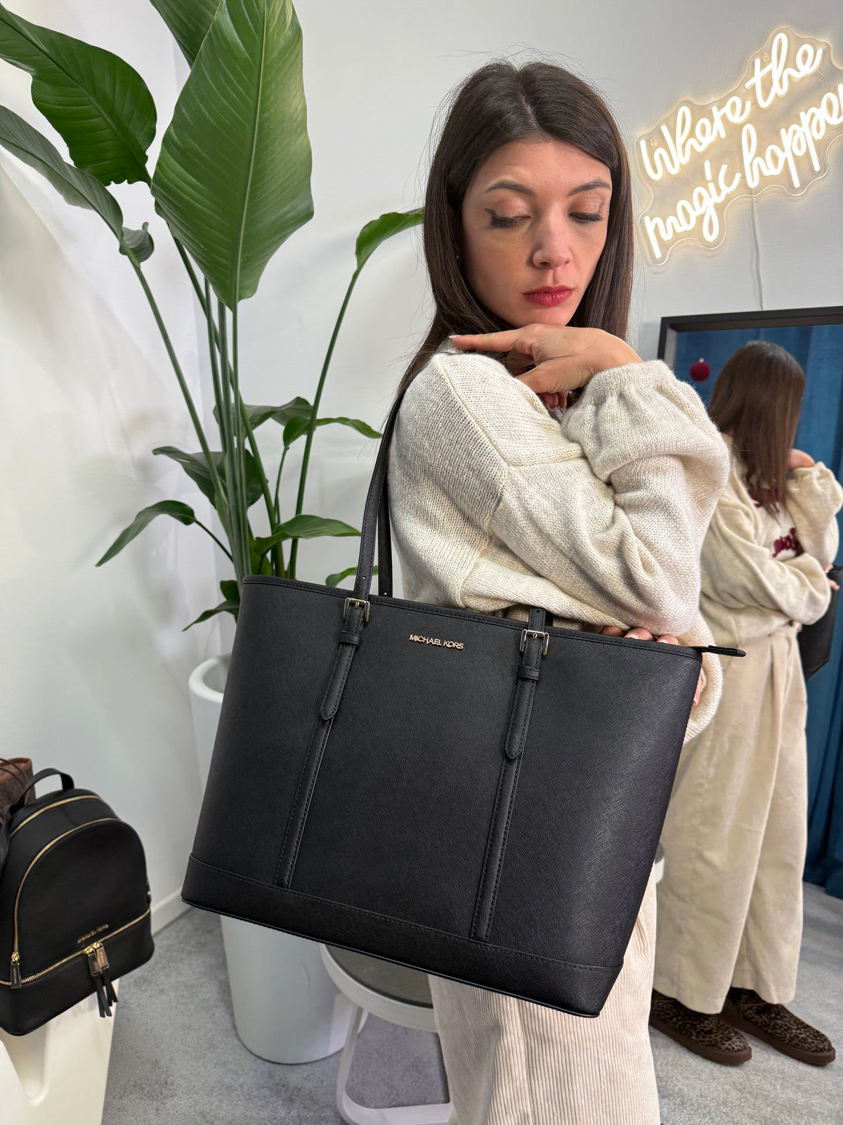 MICHAEL KORS Shopper grande nera
