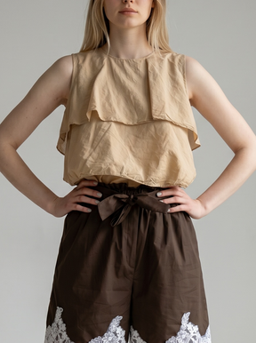 Pantaloncini cotone e pizzo
