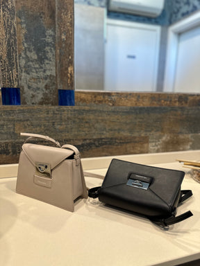 TRUSSARDI Borsa tracolla ghiaccio chiusura argento