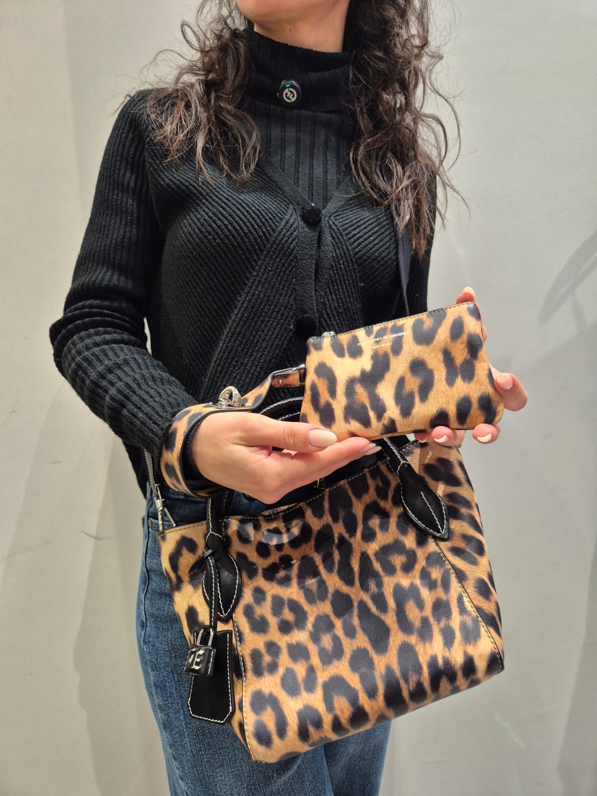 ERMANNO SCERVINO Borsa animalier con clutch inclusa