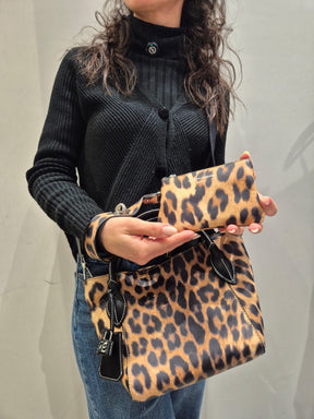ERMANNO SCERVINO Borsa animalier con clutch inclusa