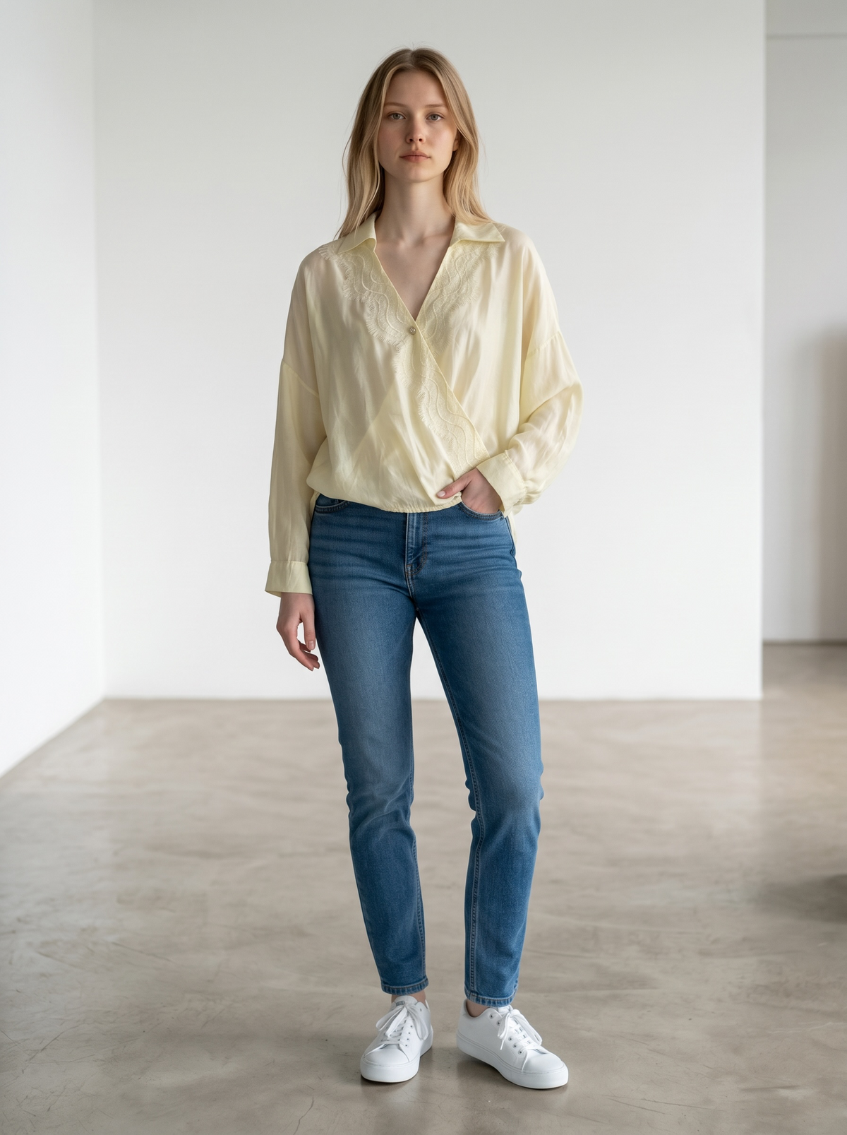 Blusa MADREPERLA pizzo