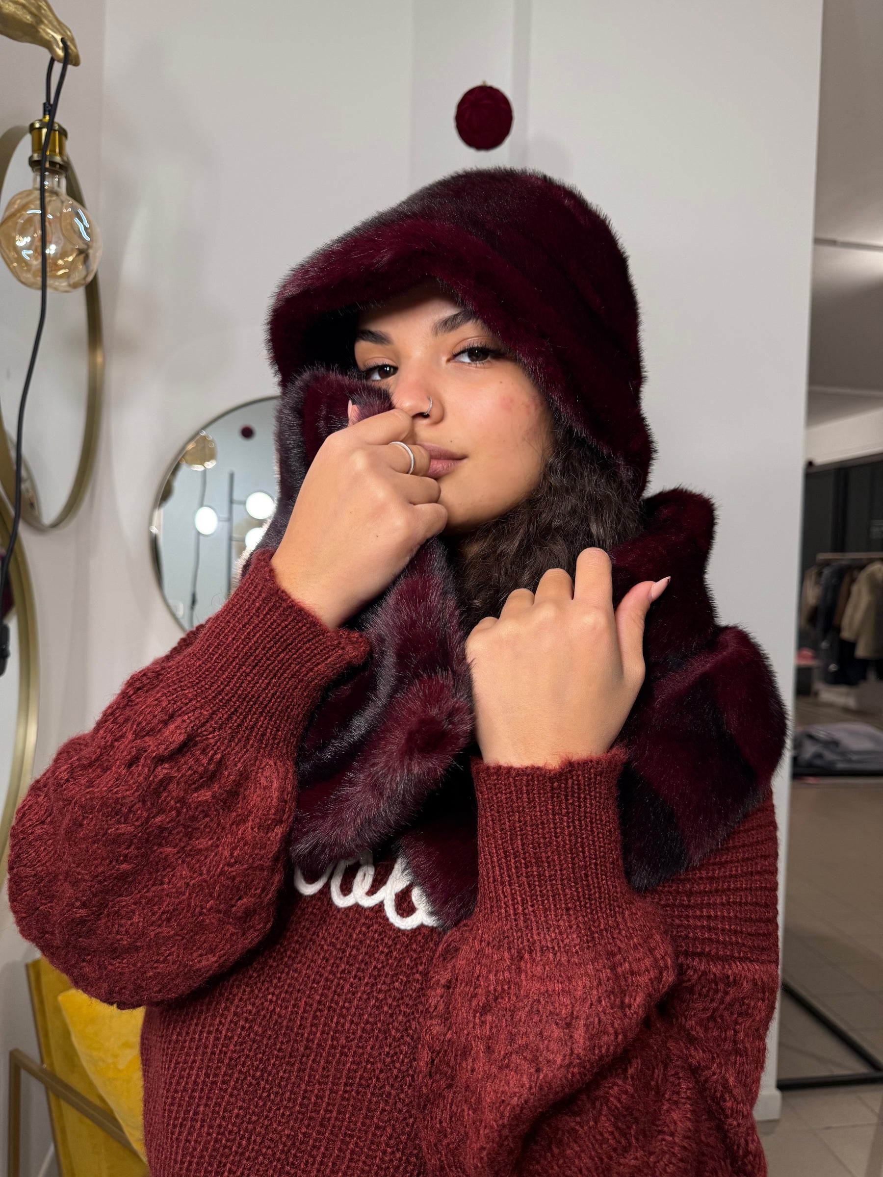 Cappello ecopelliccia