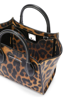 ERMANNO SCERVINO Borsa animalier con lucchetto
