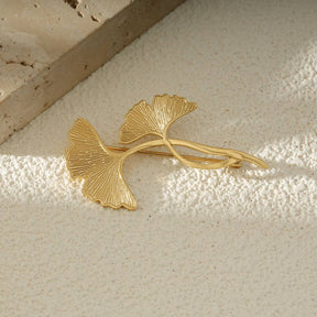 Spilla con fiore di ginkgo