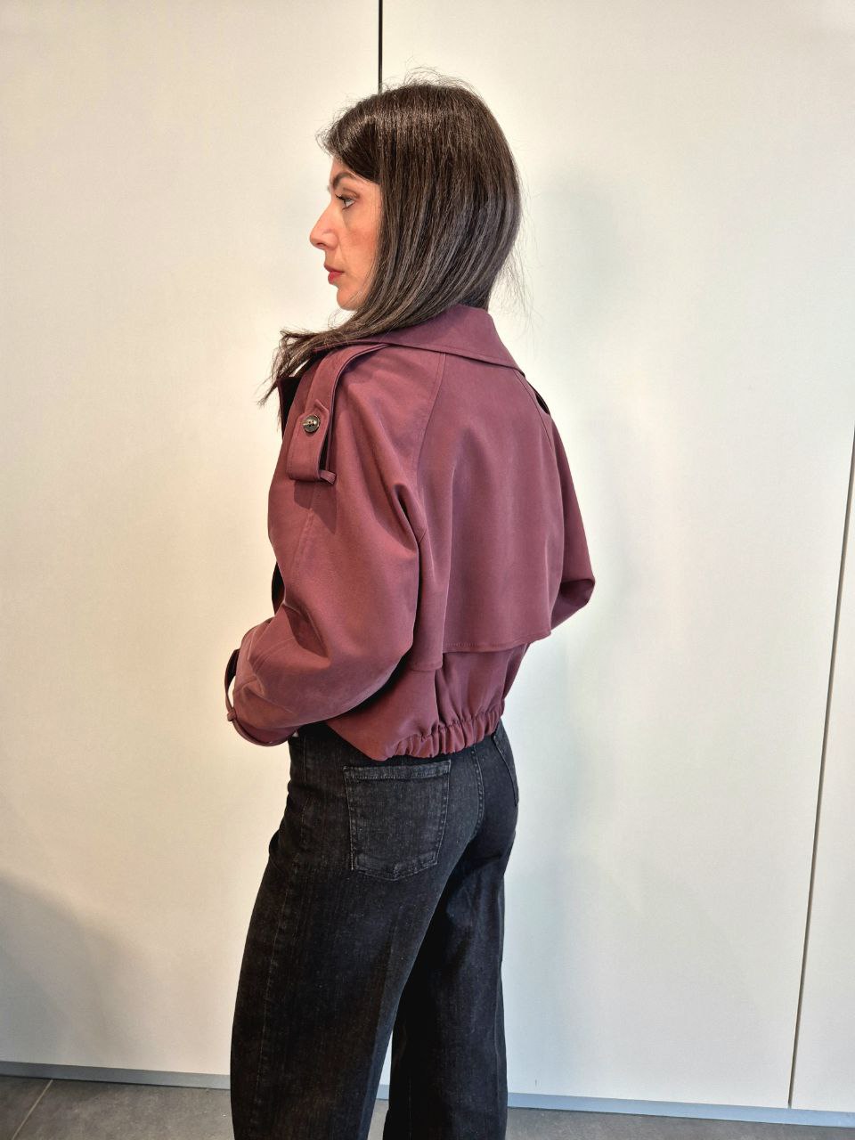 Trench crop vari colori