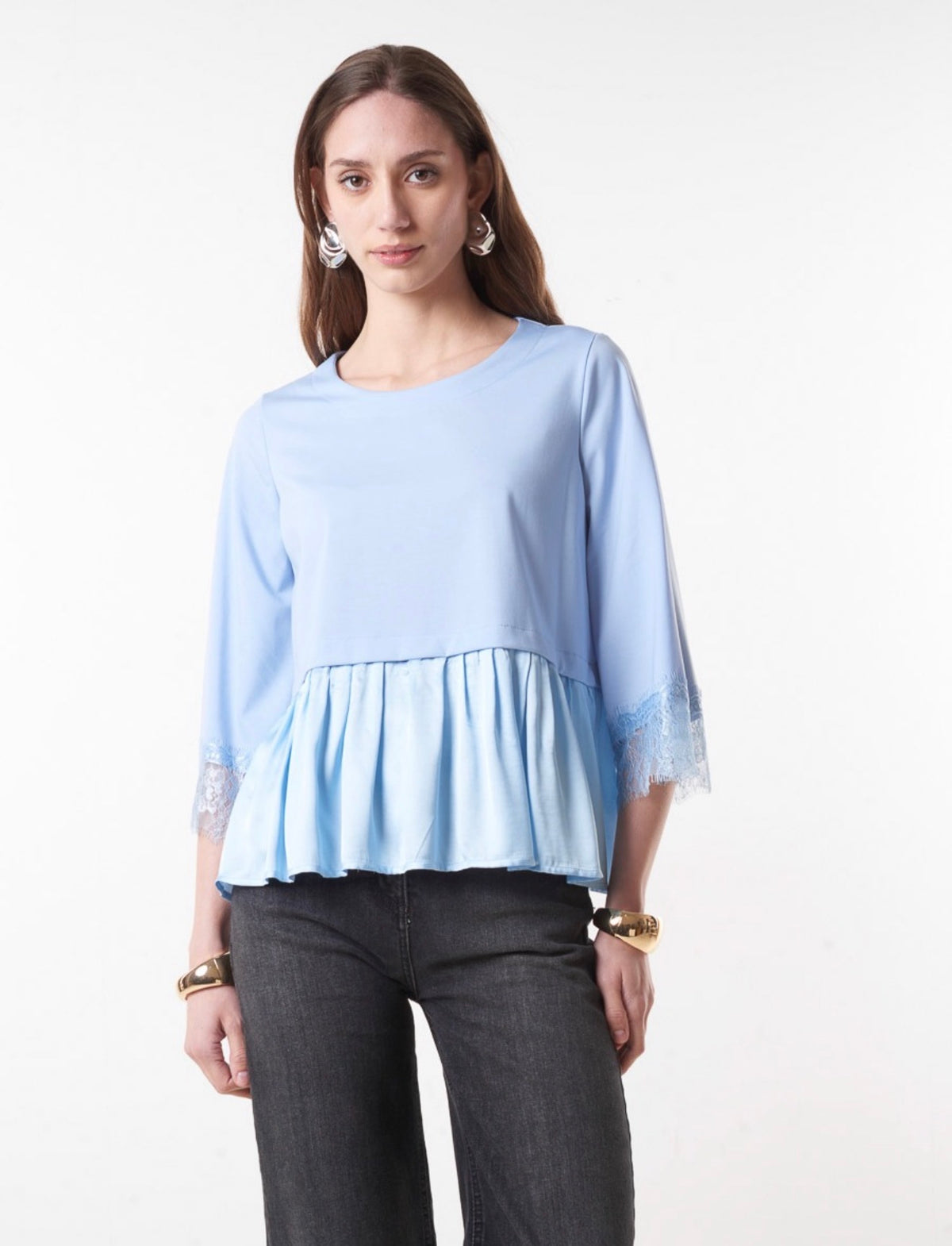 Blusa pizzo maniche