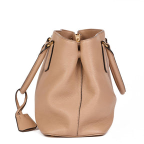 PRADA borsa beige con tracolla pelle martellata