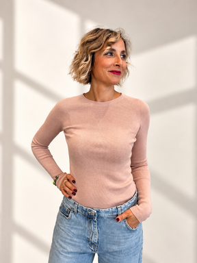 Maglia girocollo aderente
