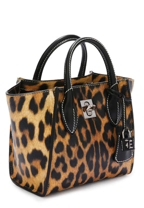 ERMANNO SCERVINO Borsa animalier con lucchetto