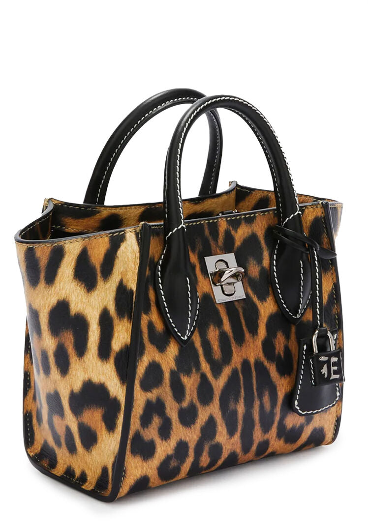 ERMANNO SCERVINO Borsa animalier con lucchetto