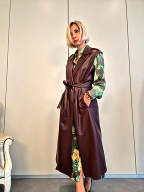Trench lungo smanicato - vari colori
