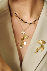 Spilla con fiore di ginkgo