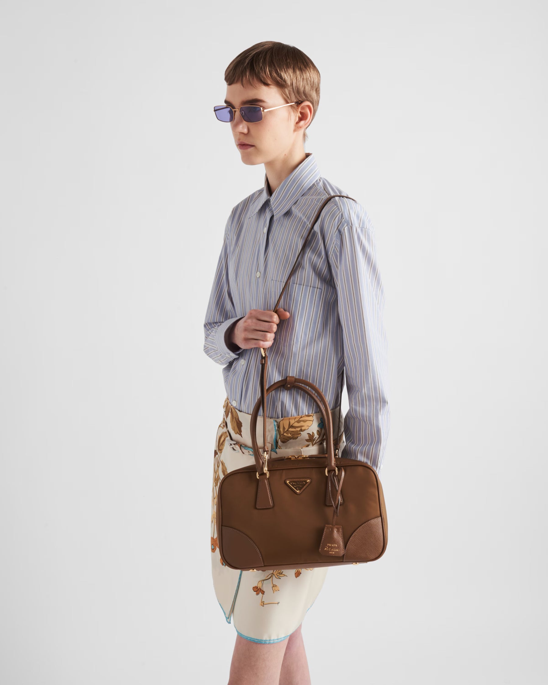 PRADA bauletto Re-edition 1978 brandy