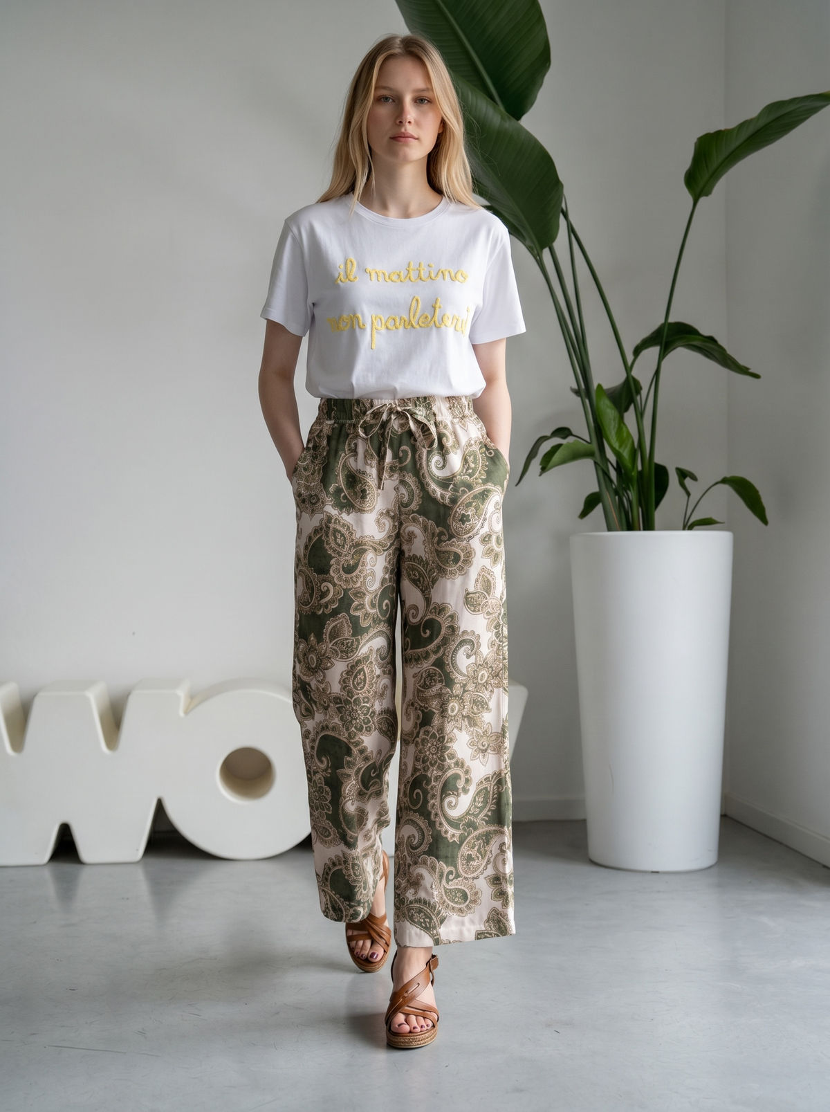 Pantaloni morbidi Verde