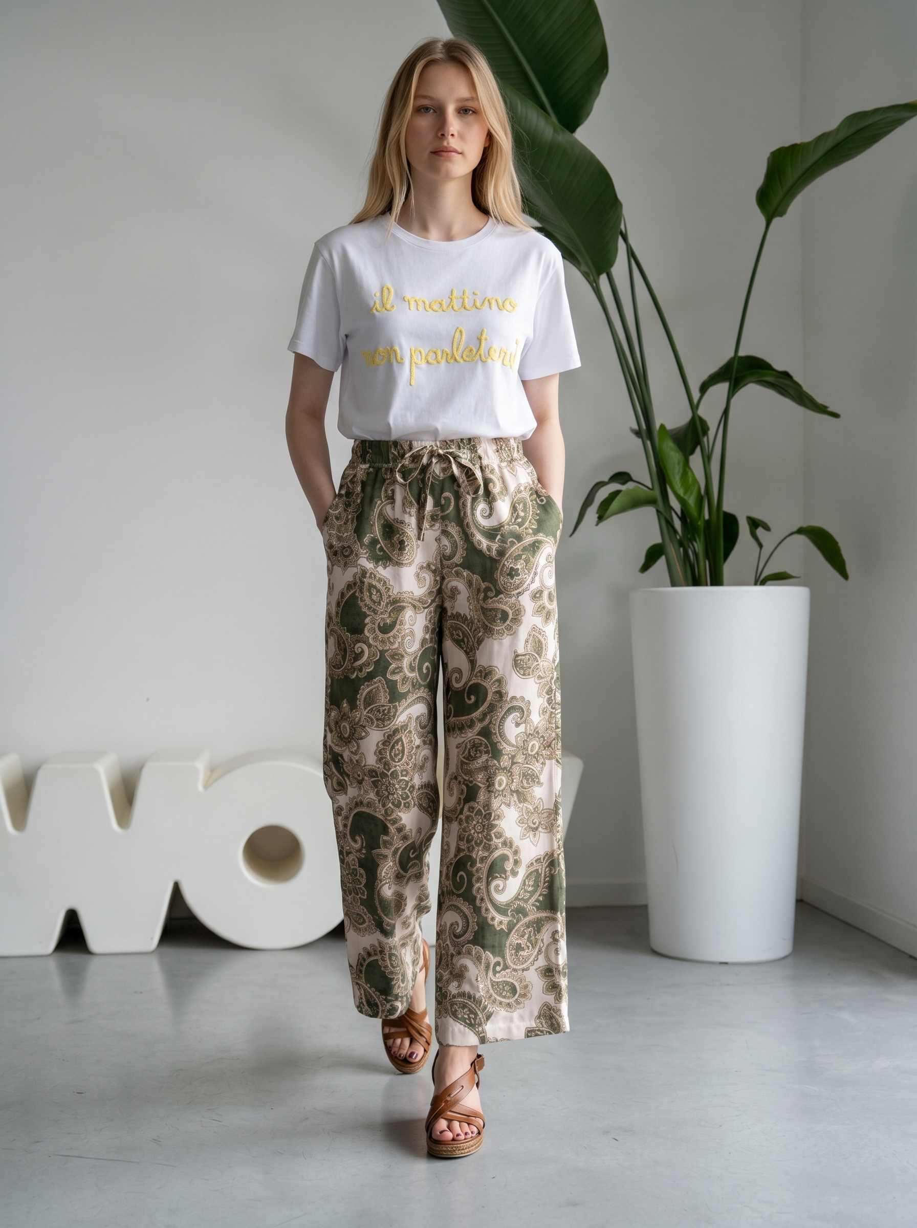 Pantaloni morbidi Verde