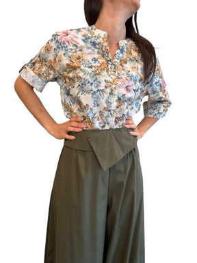 Pantaloni palazzo con patta