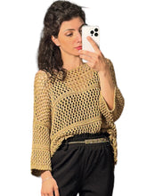 Maglia over Lurex e frangia
