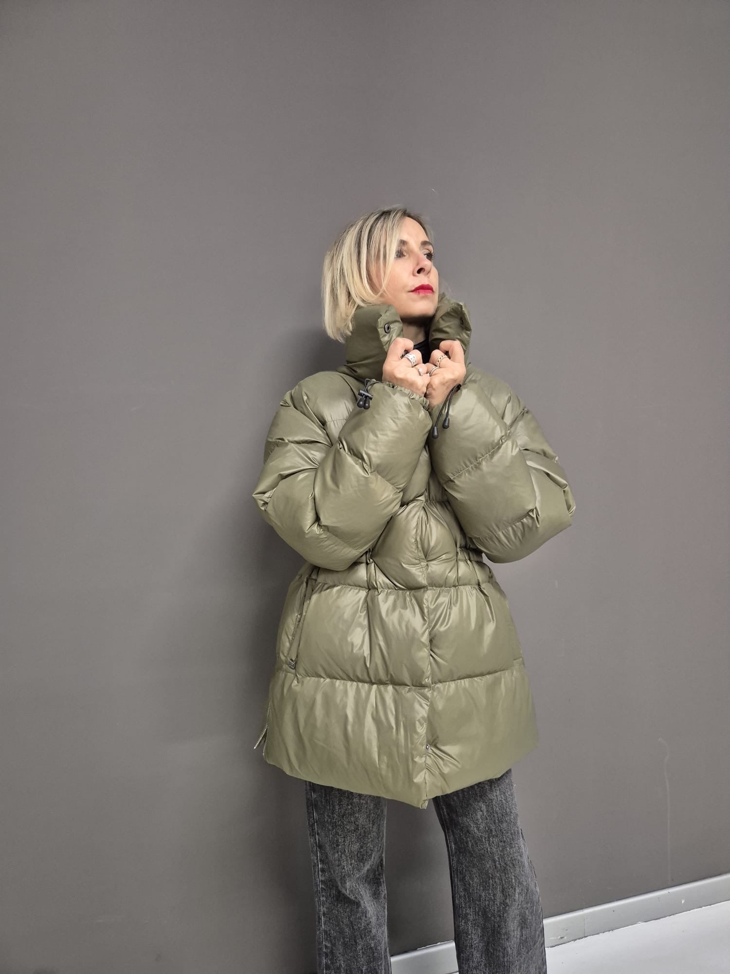 MANILA GRACE Piumino over verde