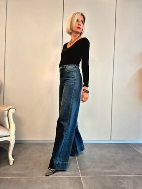 Jeans palazzo sabbiato Adri