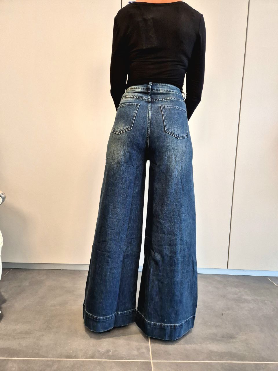 Jeans palazzo sabbiato Adri