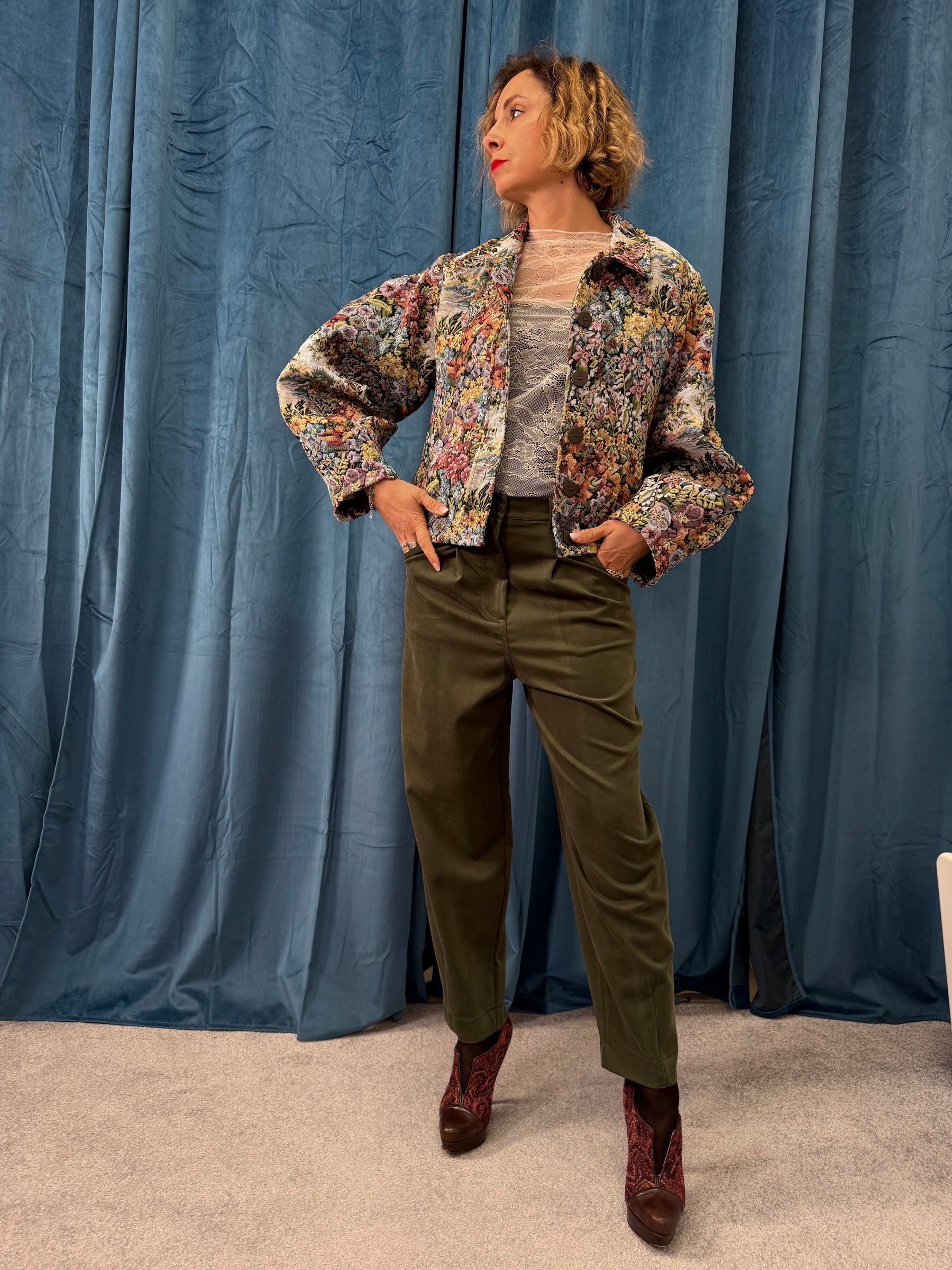 Giacca Jacquard con bottoni