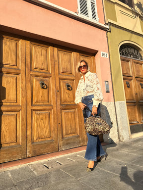 ERMANNO SCERVINO Borsa  medio grande maculata doppia tracolla