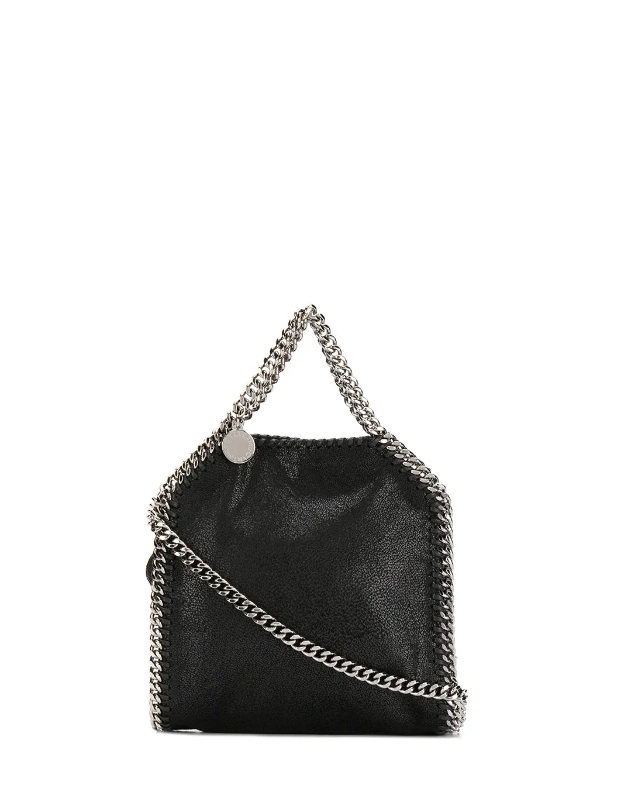 STELLA McCARTNEY Tote Falabella Tiny nera argento