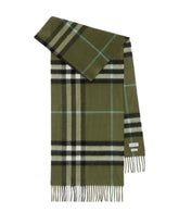 BURBERRY Sciarpa check Verde cashmere