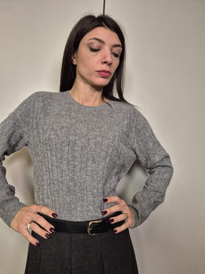 Maglioncino treccia cachemire e lana