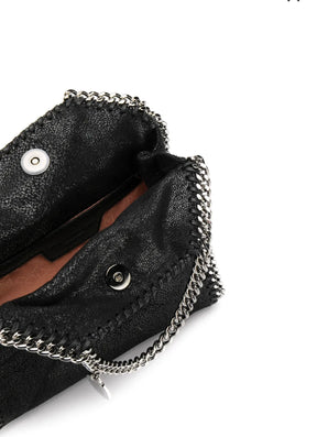 STELLA McCARTNEY Tote Falabella Tiny nera argento