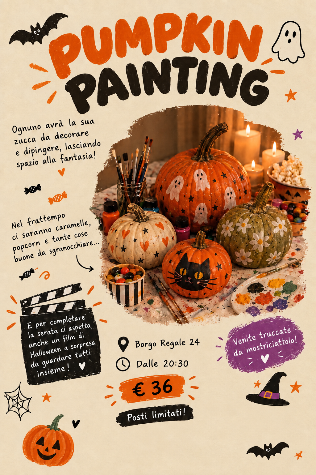🎃 PUMPKIN PAINTING 🎨 - 22 ottobre - una serata da brivido