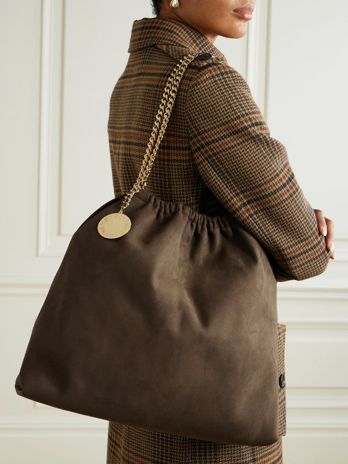 STELLA McCARTNEY FALABELLA DRAWSTRING cioccolato