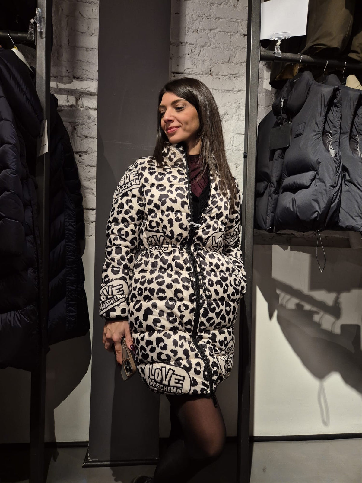 LOVE MOSCHINO Piumino maculato