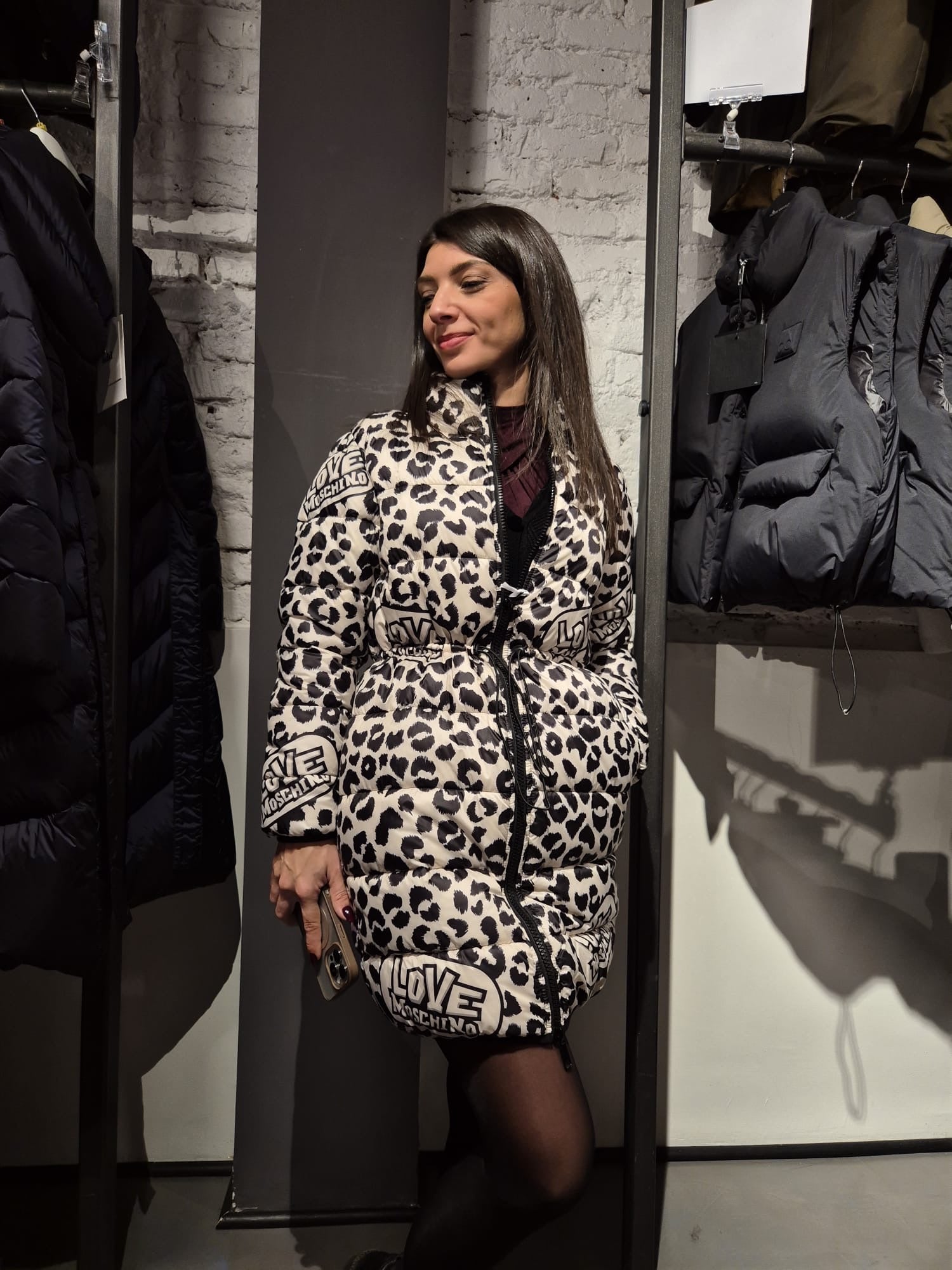 LOVE MOSCHINO Piumino maculato