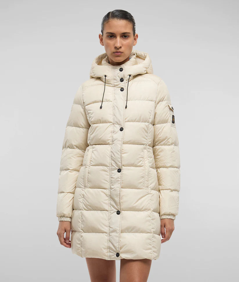 REFRIGIWEAR Piumino lady long hunter col. Biancolatte