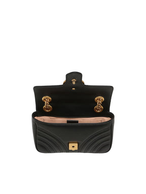 GUCCI Borsa tracolla con patta Marmont nera - MINI