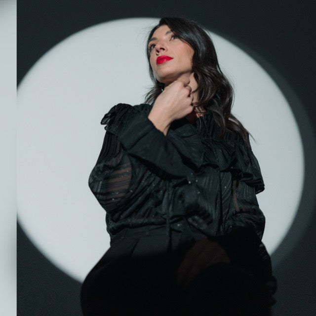 METIS GLAM Camicia nera Rouches